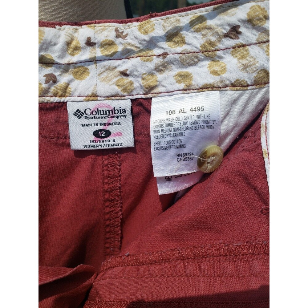 Columbia Women’s Coral Shorts 4" inseam Size 12 Button Zip Closure Spring Summer - Picture 5 of 14